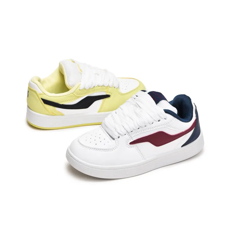 CHERRY&KALIKA Slip Resistant, Abrasion Resistant, Lightweight, Height Increasing Low Top Skateboard Shoes Unisex-7