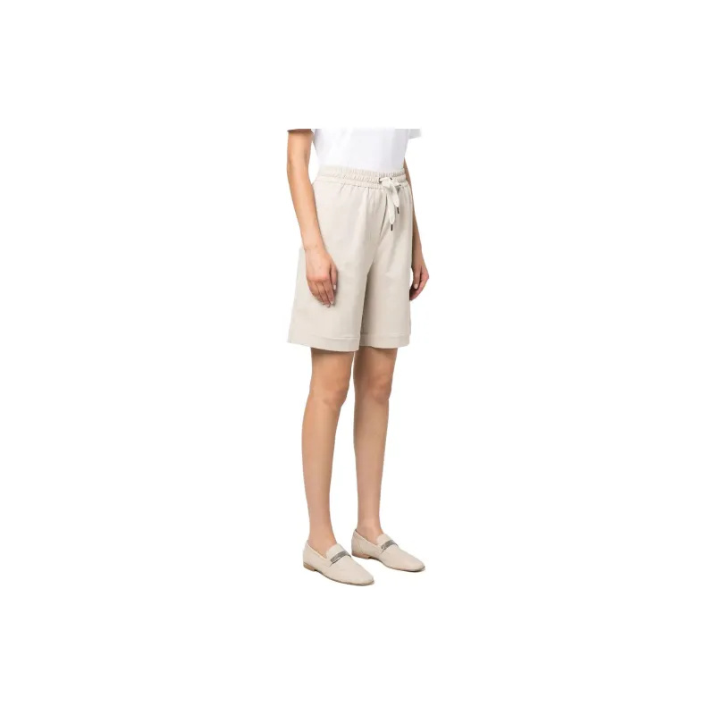 Brunello Cucinelli Casual Shorts Women's Light Beige-3