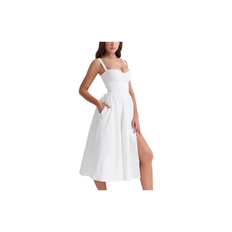 HOUSE OF CB KELLY Slip Dress Women's White/White-3