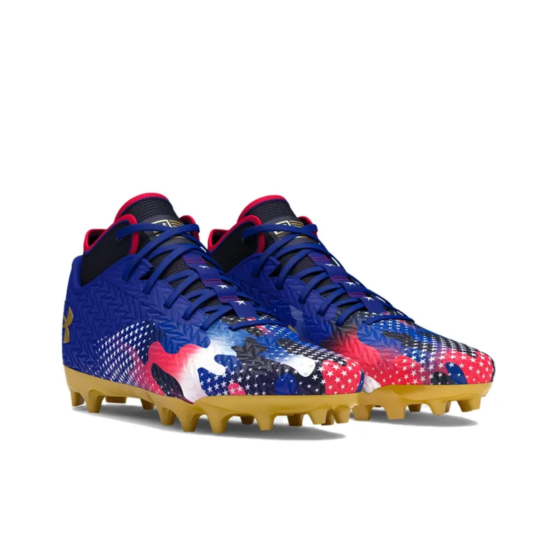 Under Armour Anti Slip Wear Resistant Soccer Shoes Men's Blue-2