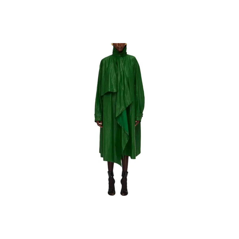 Ferragamo Asymmetric Linen Trench Coat-3