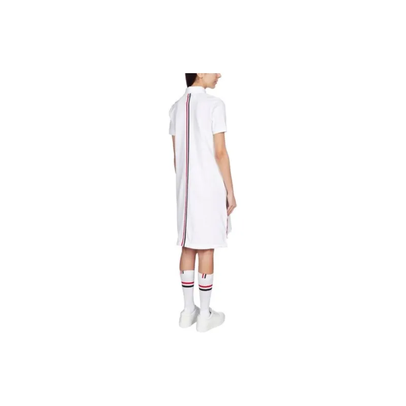 THOM BROWNE Rwb Striped Polo Dress-3