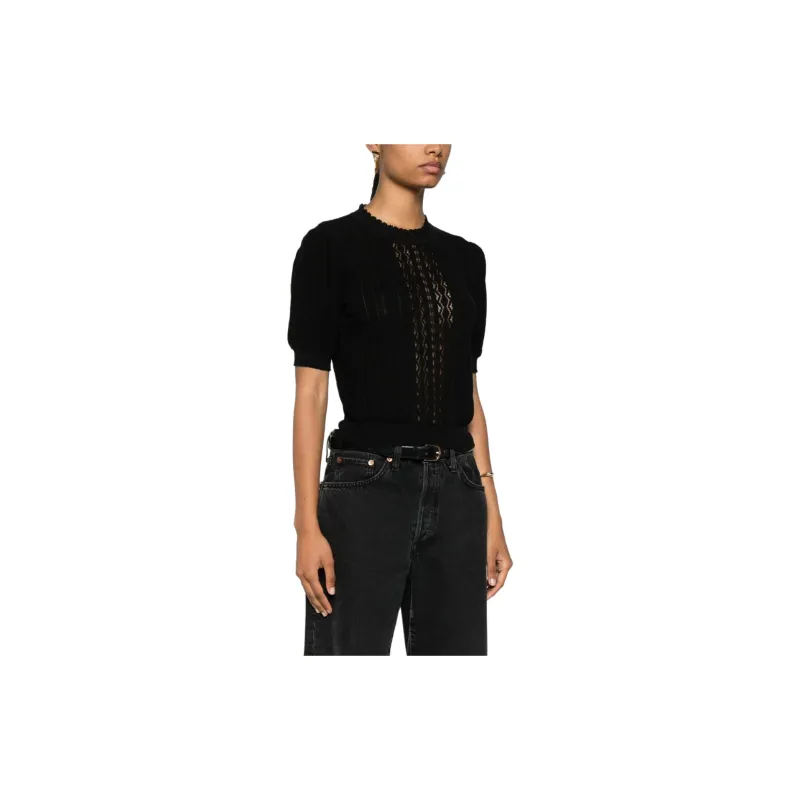 Ulla Johnson Gemma Pointelle-knit Top-1