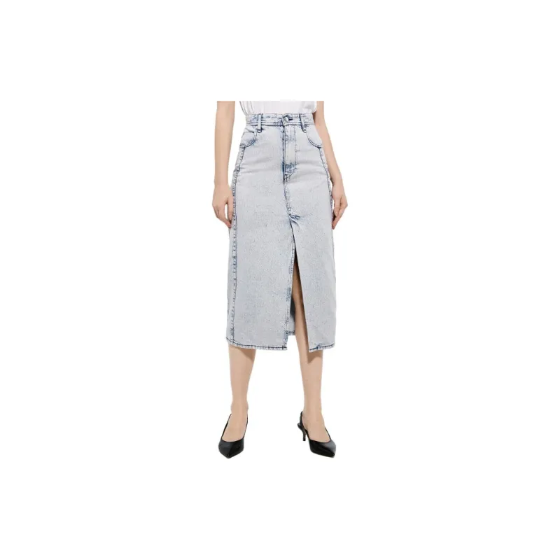 IRO NIGHT Denim Long Skirt Women's Denim Blue-2