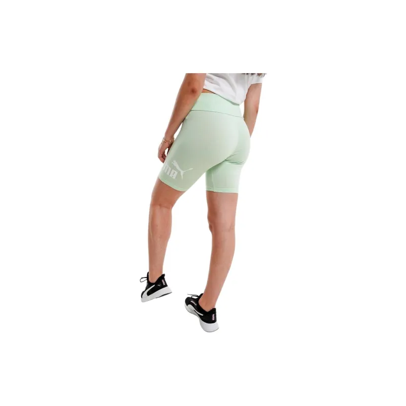 PUMA Essentials LogoSHORT Leggings Leggings Women's Mint Green-3