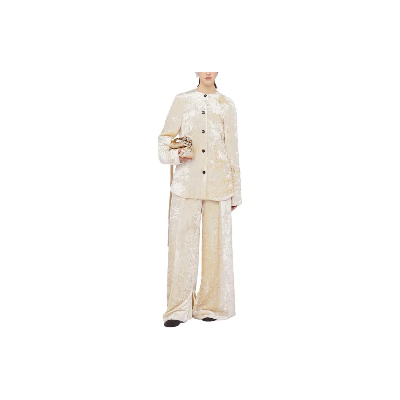 JIL SANDER Long sleeve Crushed velvet Shirt-1