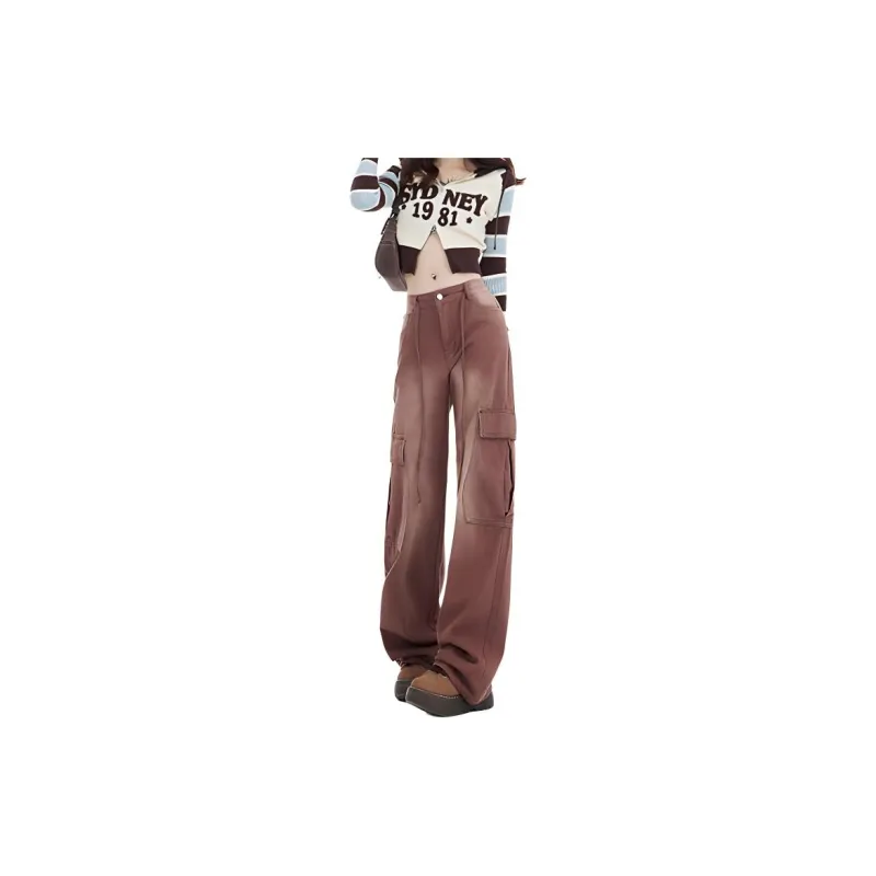 YINLEI Jeans Women's Brown-1