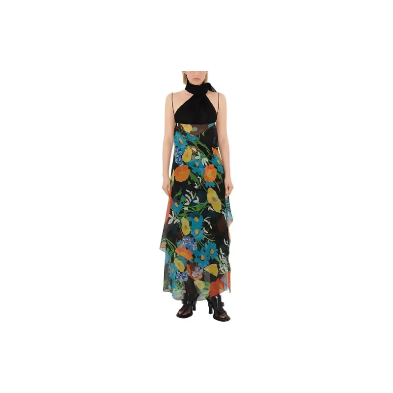Burberry FW24 Sleeveless Dress Women's Yellow Jade Color-3