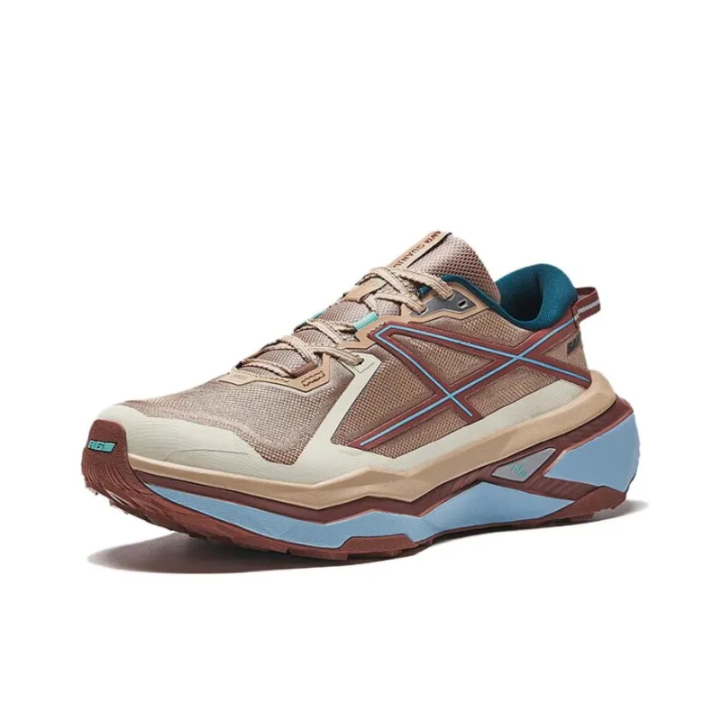 Anta Anti Slip Wear Resistant Low Top Trail Running Running Shoes Men's Beige Red-1