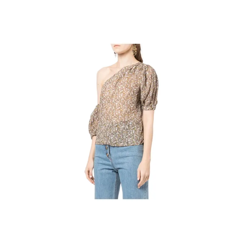 ISABEL MARANT ETOILE Asymmetric Floral print Blouse-2