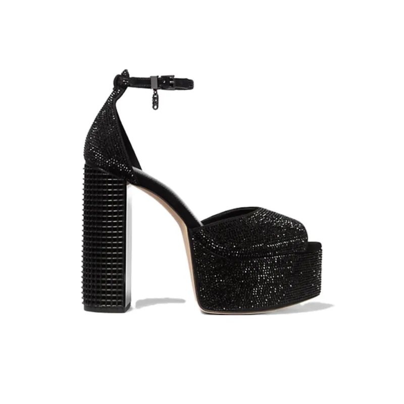 MICHAEL KORS Maxine Strap Sandals 13.3cm Women's Black-1