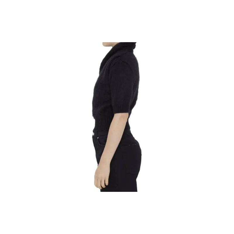 BALMAIN Wrap Cropped Jumper-3