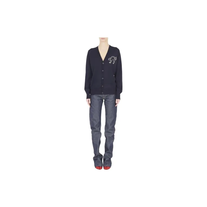Maison Margiela Logo Motif Embroidered Buttoned Cardigan-2
