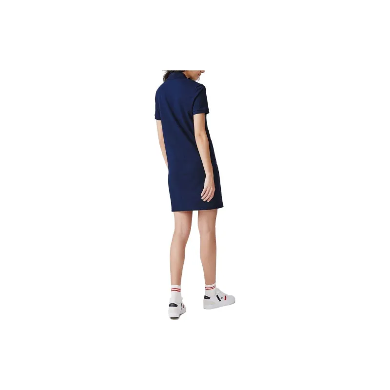 LACOSTE Short Sleeved Dresses Women's Navy Blue-3