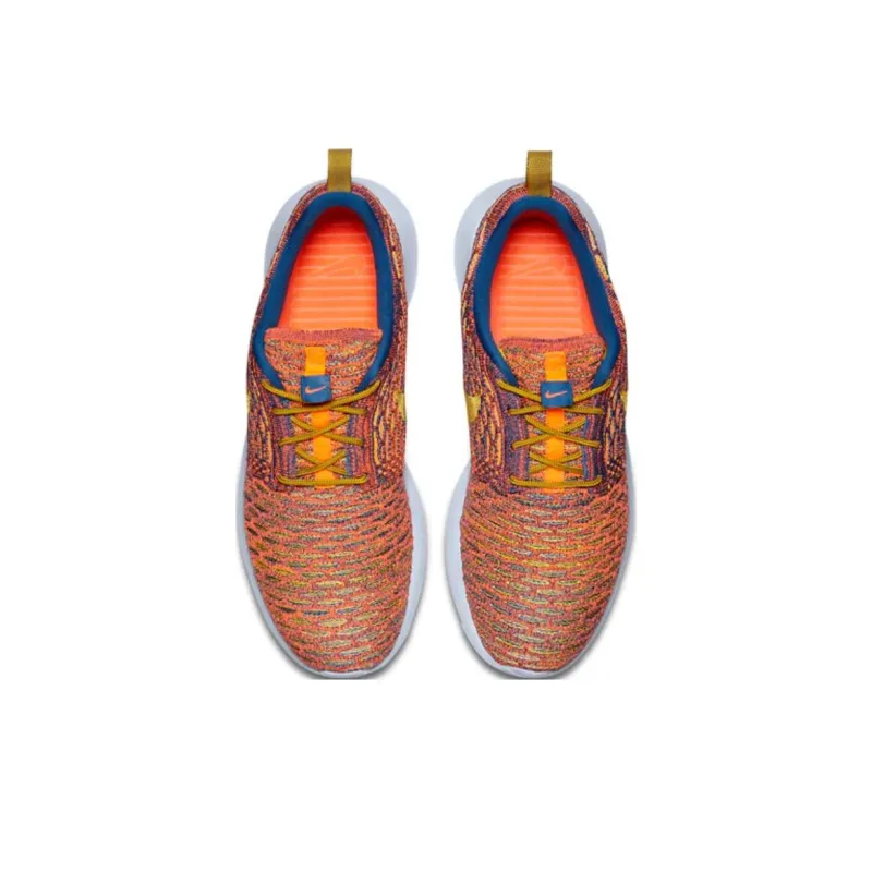 Nike Roshe One Flyknit Dark Citron Sunset Glow Women's-2