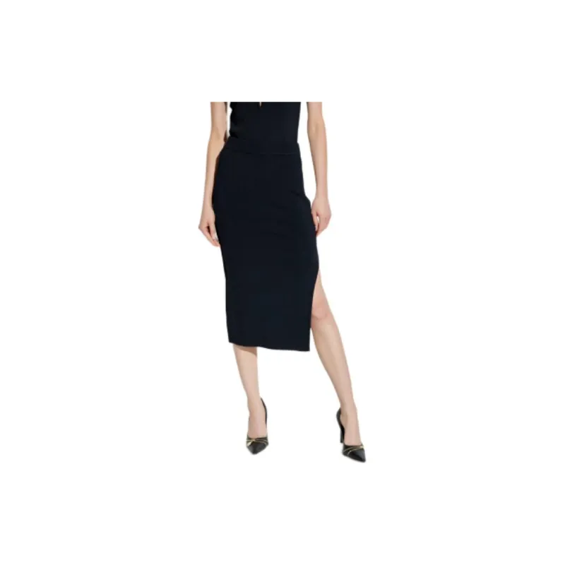 VERSACE JEANS Decorative Button Knitted Midi Skirt-2
