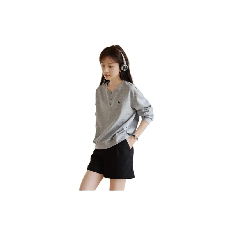 Mo Han Yi Mei Sweatshirt Women's Medium Gray-3