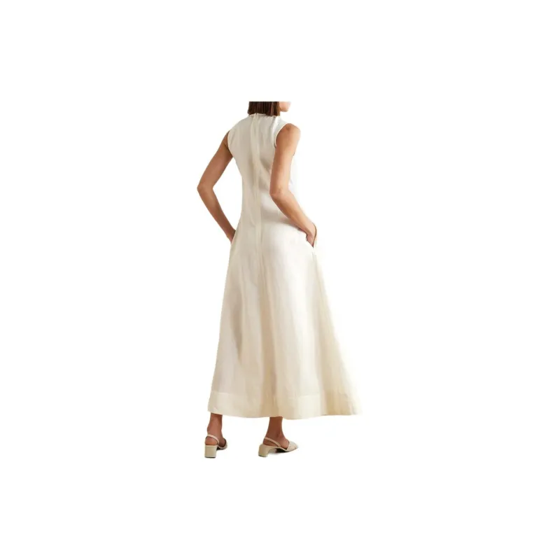 TOTEME SS24 Sleeveless Dress Women's White-2