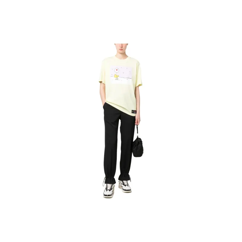 Moncler T-Shirts Women's Light Yellow-1