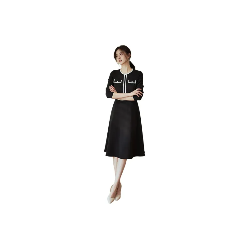 ROEYSHOUSE Long Sleeved Dress Women's Black-3