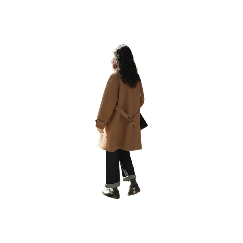 SOLIGHTER Coats Women's Red Coffee-1
