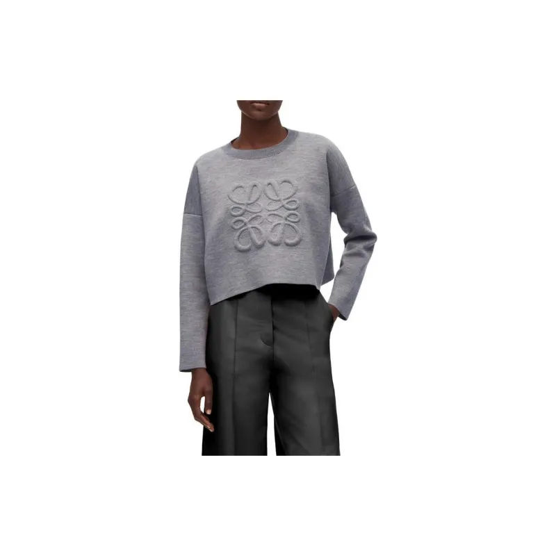 LOEWE Anagram Cropped Knitted Jumper-2