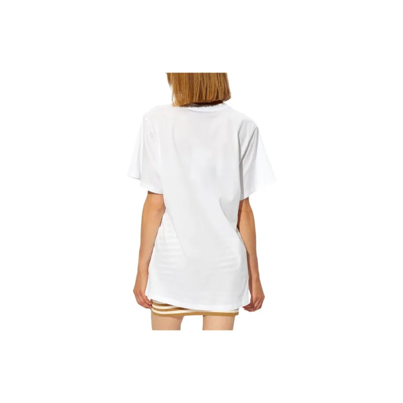 MaxMara Monogram embroidered Cotton T shirt-2