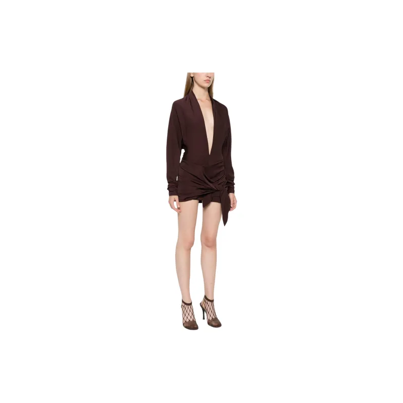 Christopher Esber Tie fastening Wrap Mini Dress-3