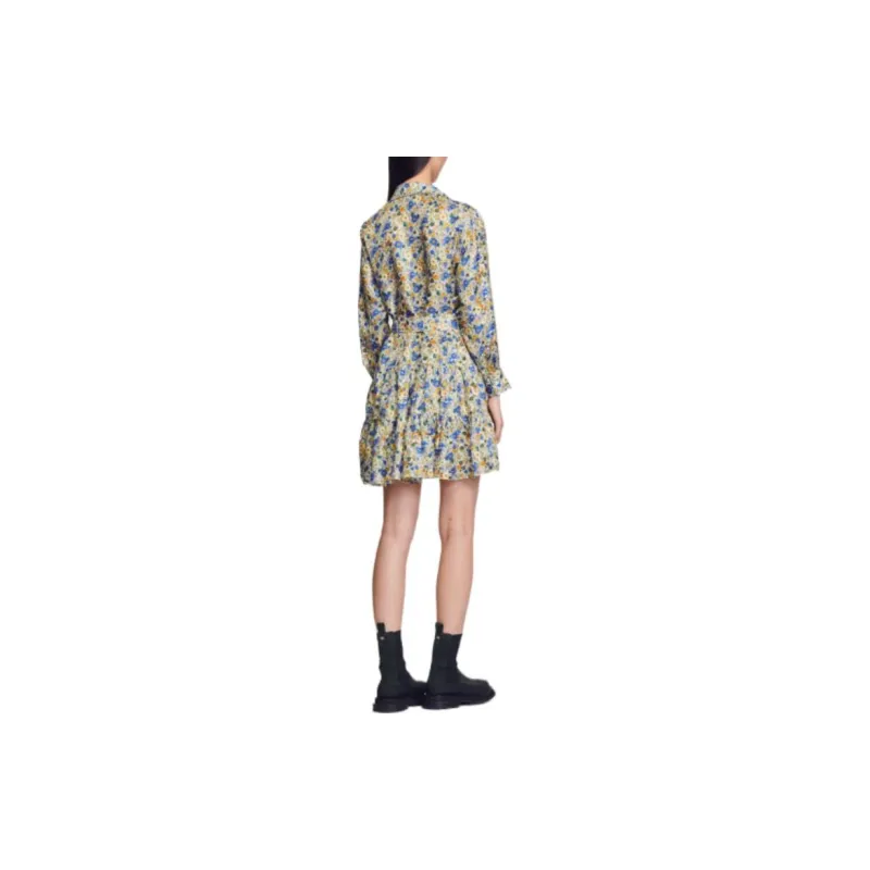 Sandro Long Sleeved Dresses Women's Multicolor-2