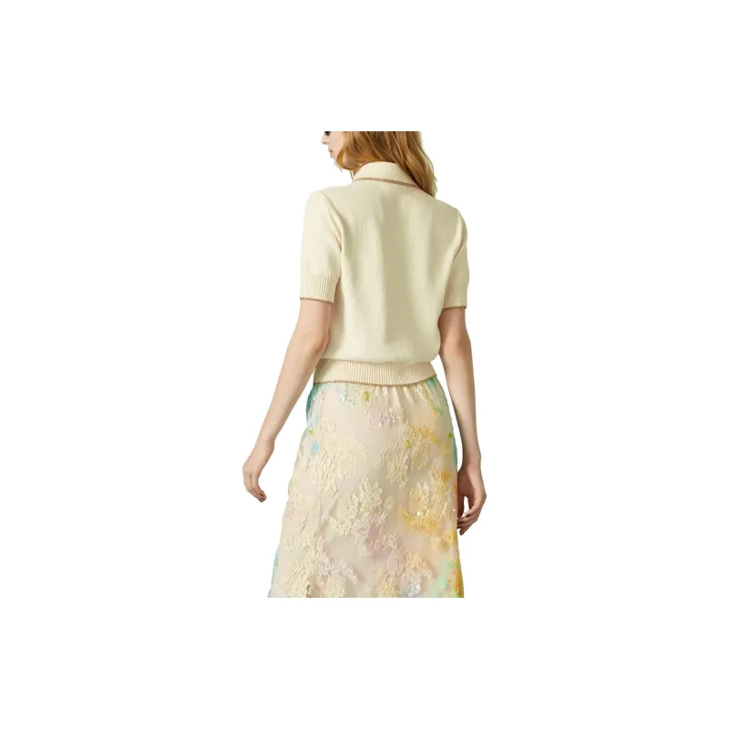 GUCCI SS23 Polo Shirt Women's Beige-3