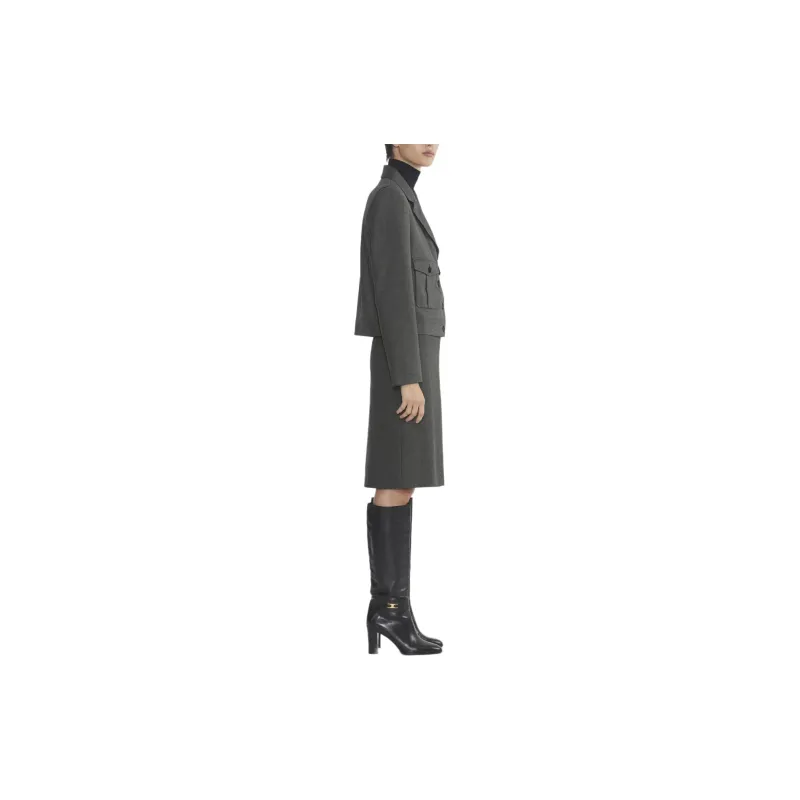 ARITZIA FW24 Wilfred Adelaide Jacket Jackets Coats Women's Heather Charcoal/Stone Phoebe Zhennan Charcoal-4