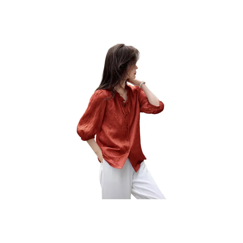 Mo Han Yi Mei Shirt Women's Red-3