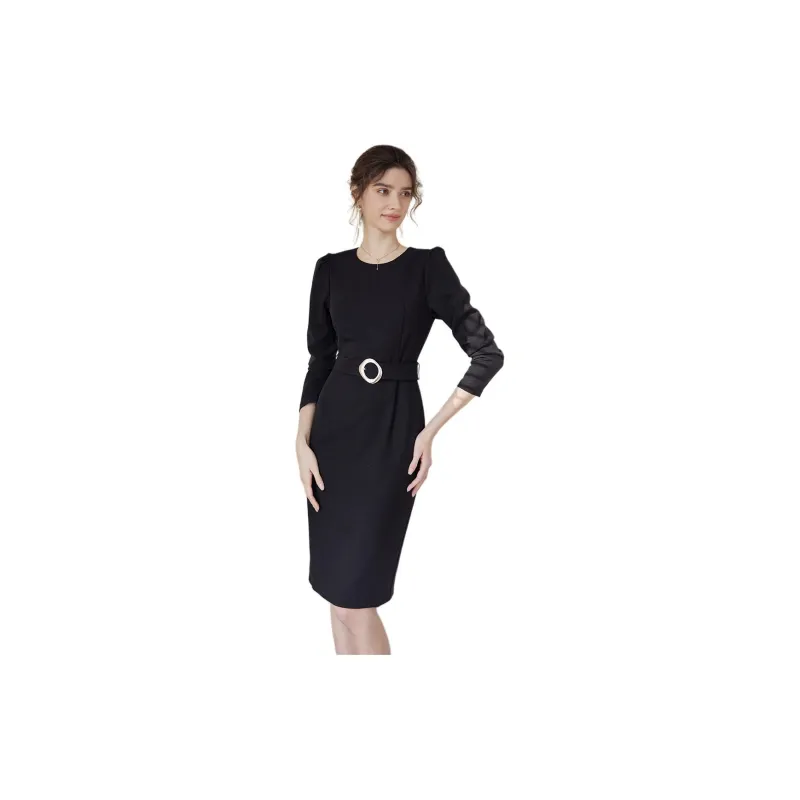ROEYSHOUSE Long Sleeved Dresses Women's Black-1