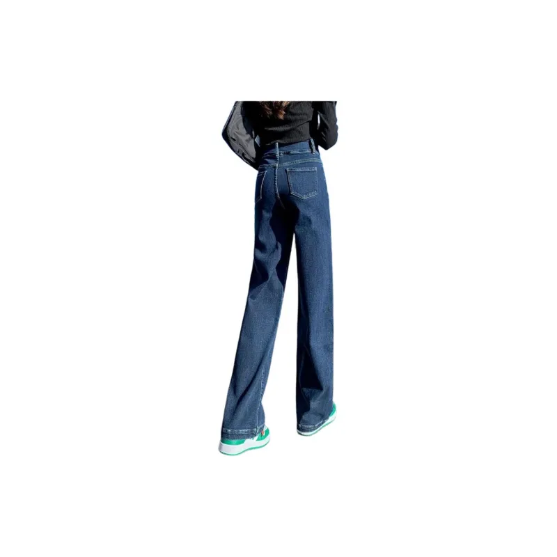 Yench'a Jeans Women's Blue-Winter Fleece-Lined-1