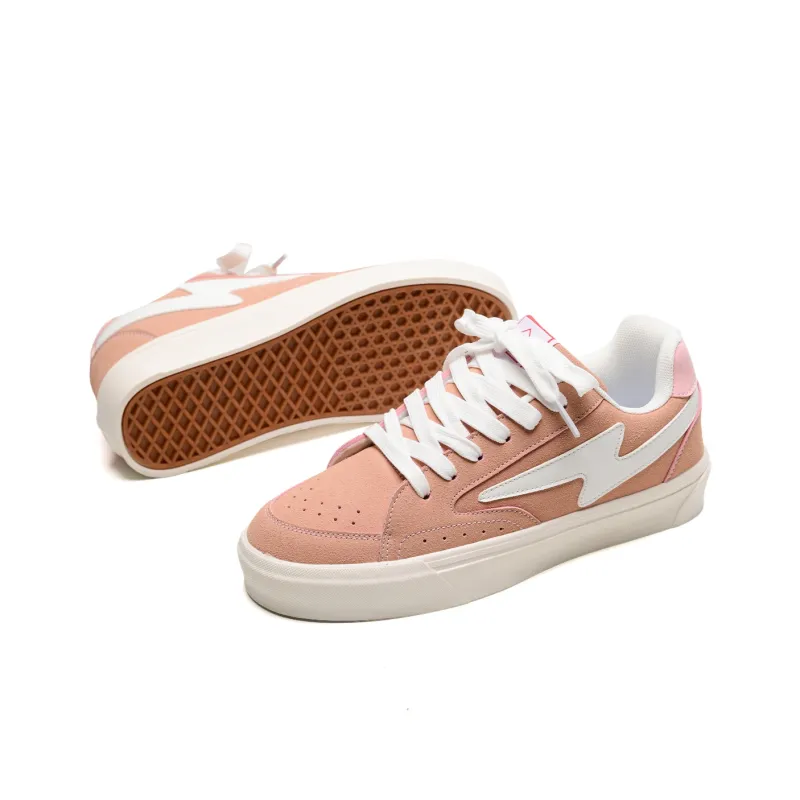 OAOQ Low Top Skateboard Shoes Unisex Pastel Pink-23