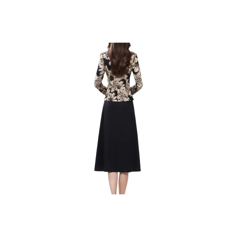 Mapping Long Sleeved Dresses Women's Black-1