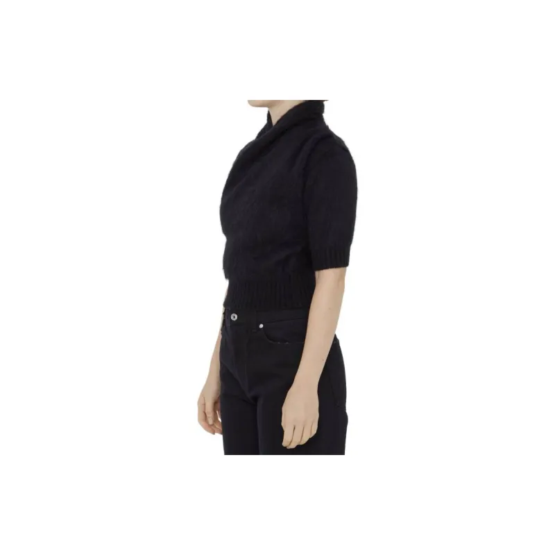 BALMAIN Wrap Cropped Jumper-1