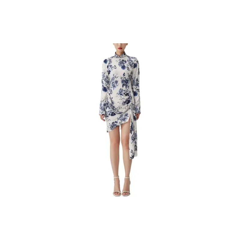 Shanghai Tang Draped Floral print Dress-1