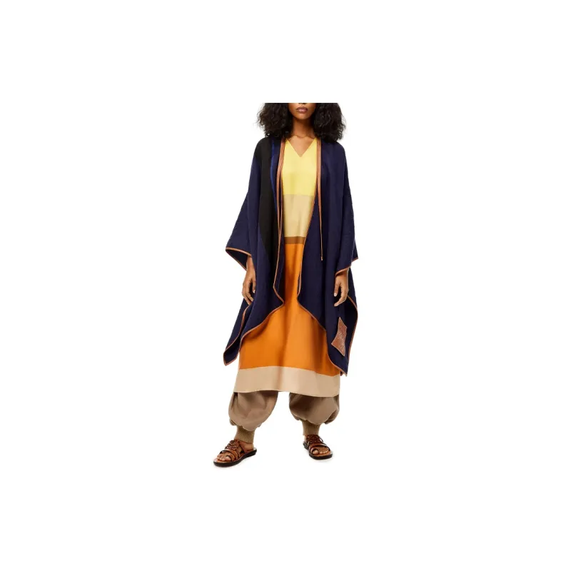 LOEWE Cloaks Women's Dark Blue-3