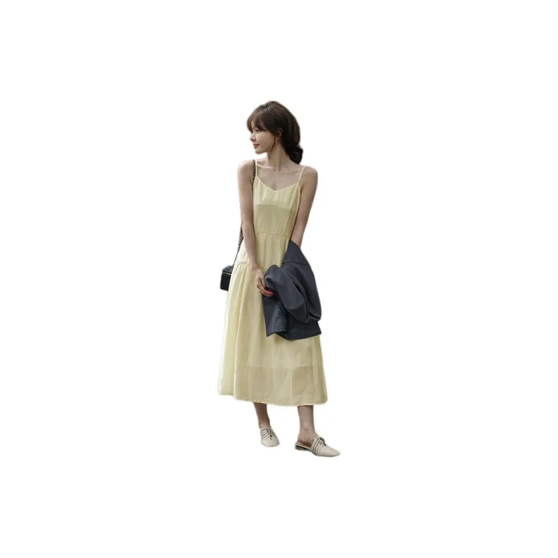MT Slip Dresses Women's Beige-2