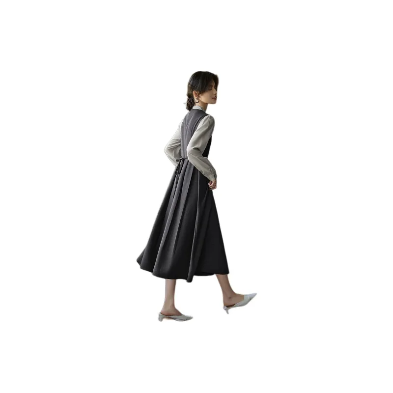 XWI Long Sleeved Dress Women's Dark Gray-3
