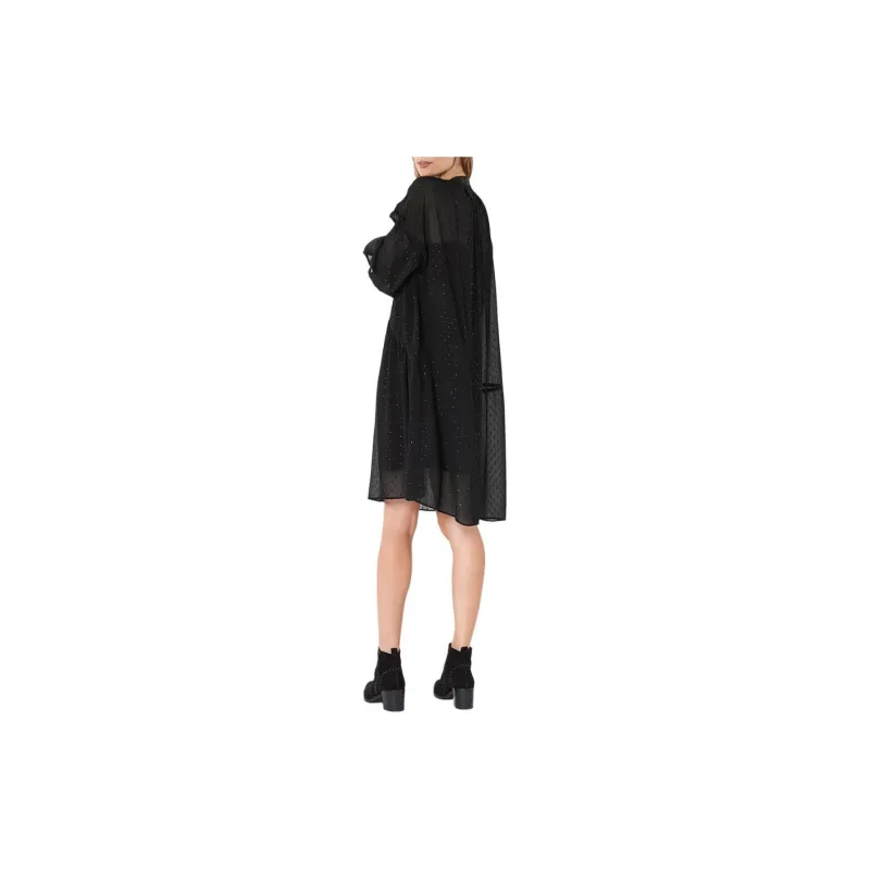 REPLAY Long Sleeved Dress Women's Black-2