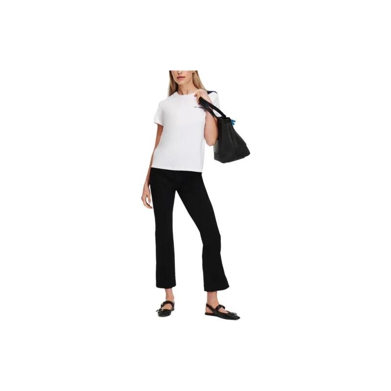KARL LAGERFELD / Karl Lagerfeld Jeans Logo embroidered Organic cotton T shirt-1