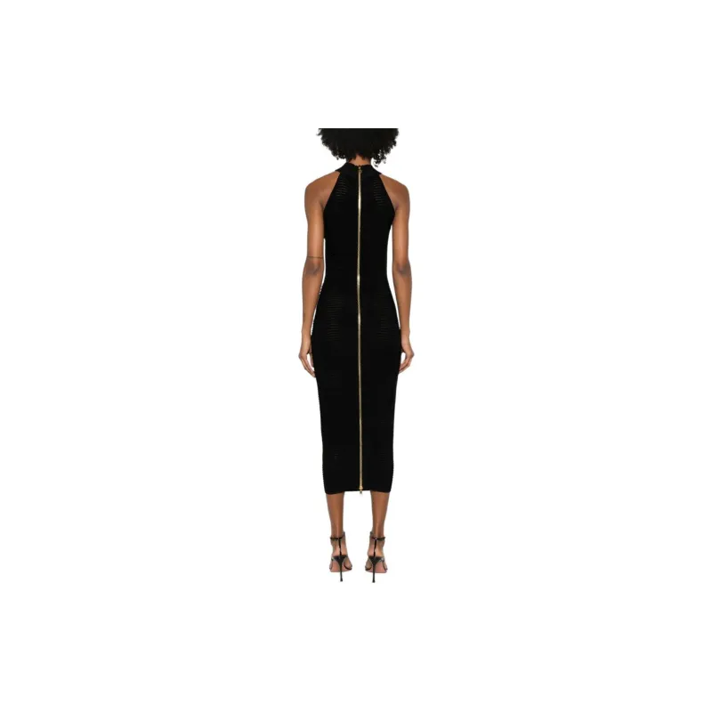 BALMAIN Diamond jacquard Midi Dress-2