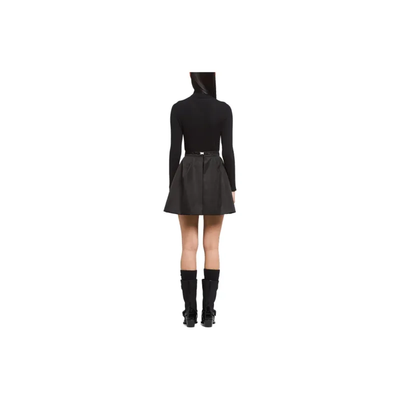 PRADA Casual Short Skirts Women's Black-2