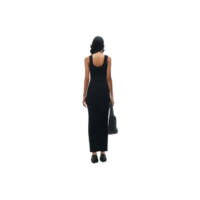 Alexander Wang Logo Rib-Knit Tank Maxi Dress-3