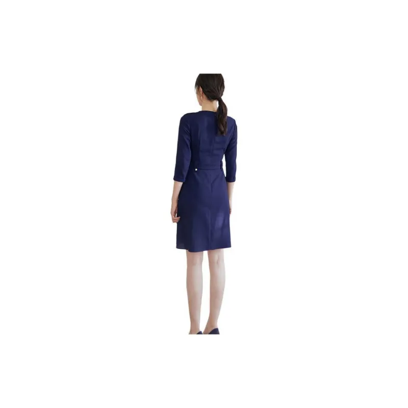 ROEYSHOUSE Long Sleeved Dresses Women's Dark Blue-1