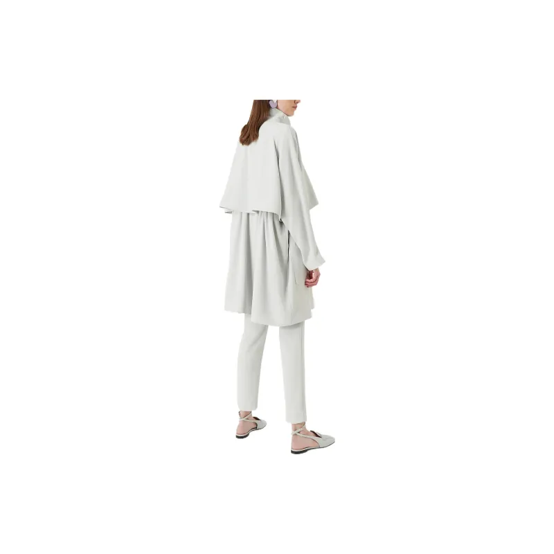 EMPORIO ARMANI Trench Coats Women's White-2