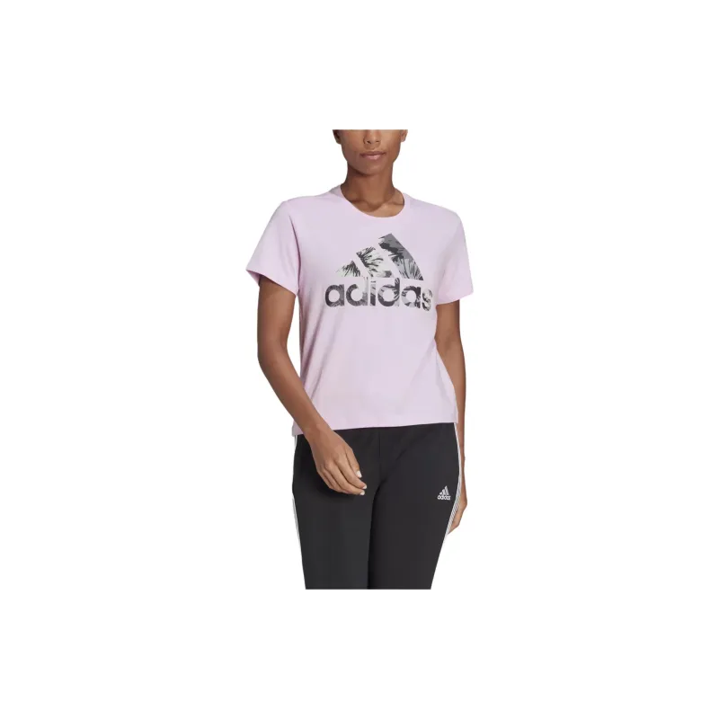 Adidas ALLOVER PRINT T-Shirts Women's Lilac-1
