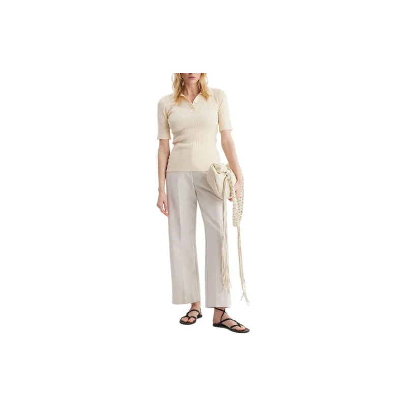 HOLZWEILER Polo Shirt Women's Light Yellow-1